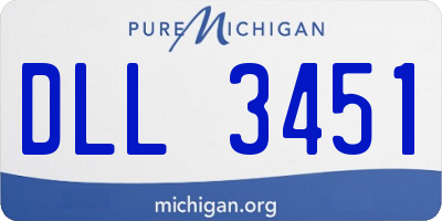 MI license plate DLL3451