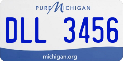 MI license plate DLL3456