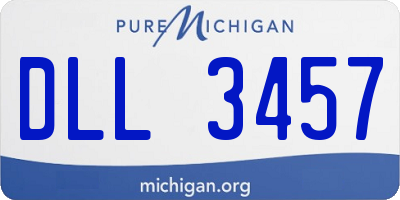 MI license plate DLL3457