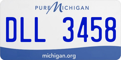 MI license plate DLL3458