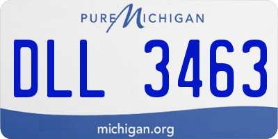 MI license plate DLL3463