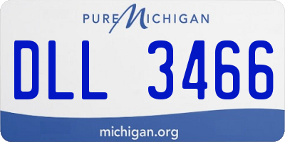 MI license plate DLL3466