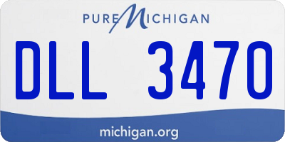 MI license plate DLL3470