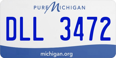 MI license plate DLL3472