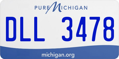 MI license plate DLL3478