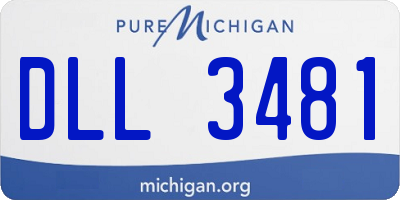 MI license plate DLL3481