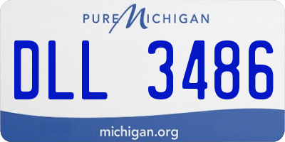 MI license plate DLL3486