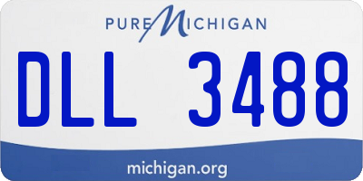 MI license plate DLL3488