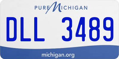 MI license plate DLL3489