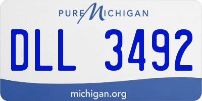 MI license plate DLL3492