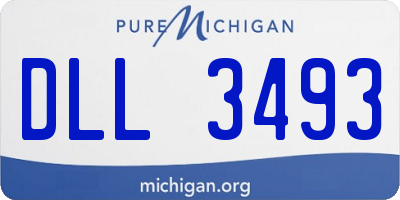 MI license plate DLL3493