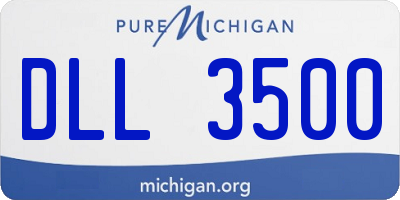 MI license plate DLL3500