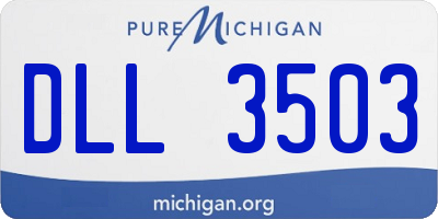 MI license plate DLL3503