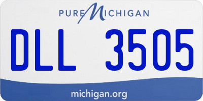 MI license plate DLL3505
