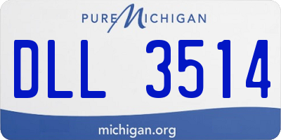 MI license plate DLL3514
