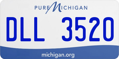 MI license plate DLL3520