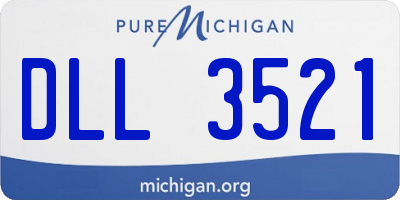 MI license plate DLL3521