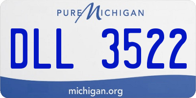 MI license plate DLL3522