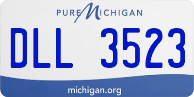 MI license plate DLL3523
