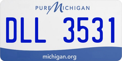 MI license plate DLL3531