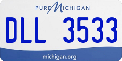 MI license plate DLL3533