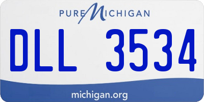 MI license plate DLL3534