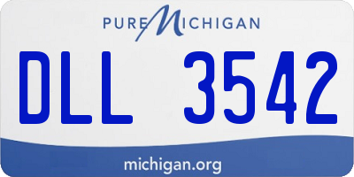 MI license plate DLL3542