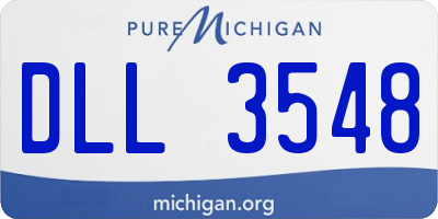 MI license plate DLL3548