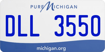 MI license plate DLL3550