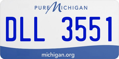 MI license plate DLL3551