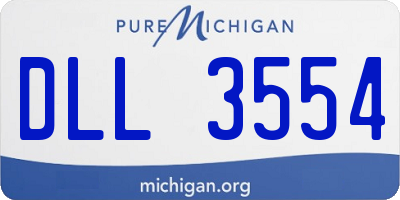 MI license plate DLL3554