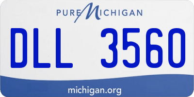 MI license plate DLL3560