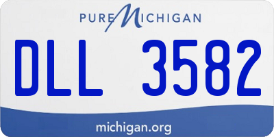 MI license plate DLL3582