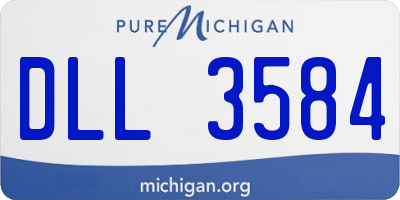 MI license plate DLL3584