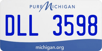 MI license plate DLL3598