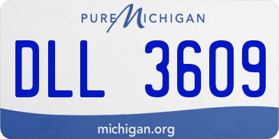 MI license plate DLL3609