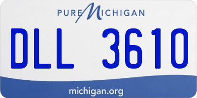 MI license plate DLL3610