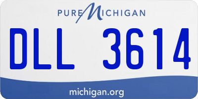 MI license plate DLL3614