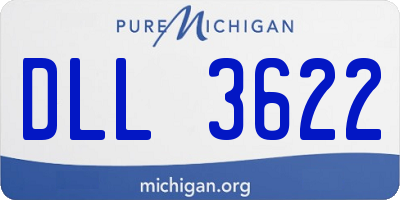 MI license plate DLL3622
