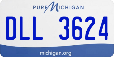 MI license plate DLL3624