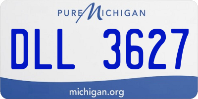 MI license plate DLL3627