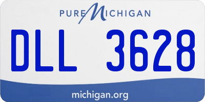 MI license plate DLL3628