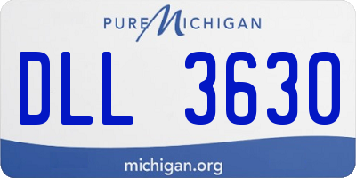 MI license plate DLL3630
