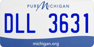 MI license plate DLL3631