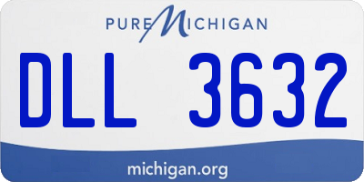 MI license plate DLL3632