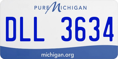 MI license plate DLL3634