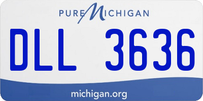 MI license plate DLL3636
