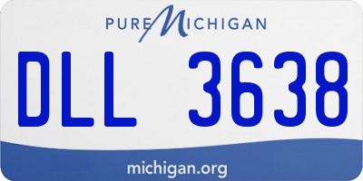 MI license plate DLL3638