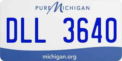 MI license plate DLL3640