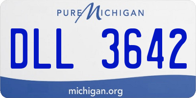 MI license plate DLL3642
